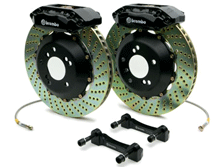 Brembo 1A1 GT2 (Lotus - Type) 4 Piston Black Calipers w/2-Piece Drilled Disks