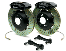 Brembo 2A1 Rear GT2 (Lotus - Type) 4 Piston Black Calipers w/2-Piece Drilled Disks
